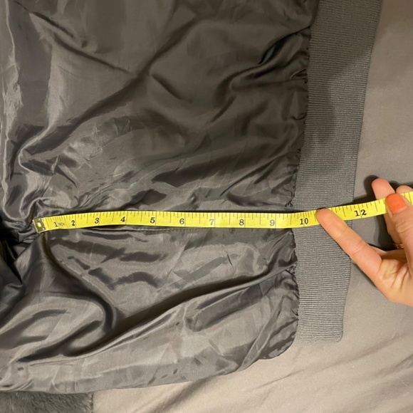 Fluffy faux fur hoody sweater grey - Picture 4 of 9